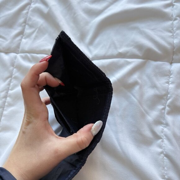 Vera Bradley Womens Navy Blue Quilted Tri-Fold Small Wallet 5x4 - Picture 7 of 9